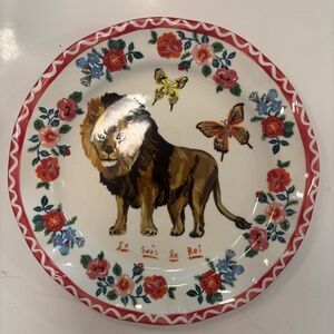 Anthropologie Nathalie Lete Lion Dinner Plate